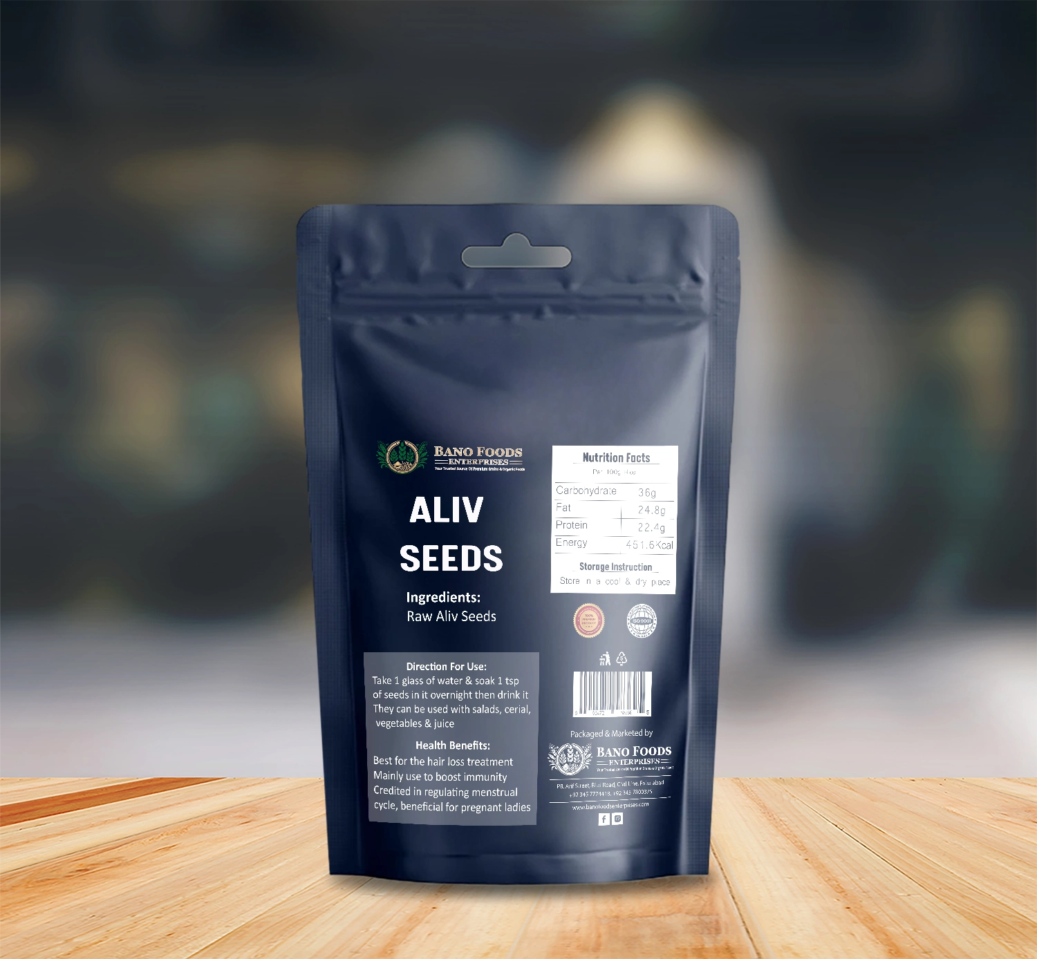 Bano Aliv Seeds 100g - Image 2