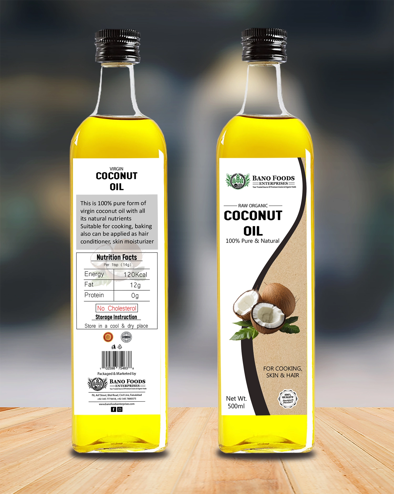 Bano Premium Coconut Oil 500ml - Image 2