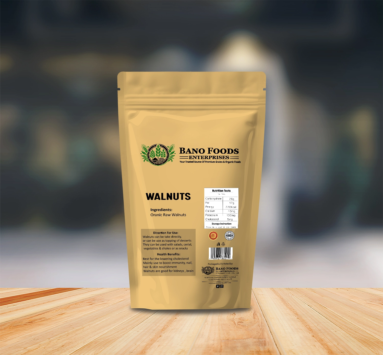 Bano Premium Walnuts 200g - Image 2