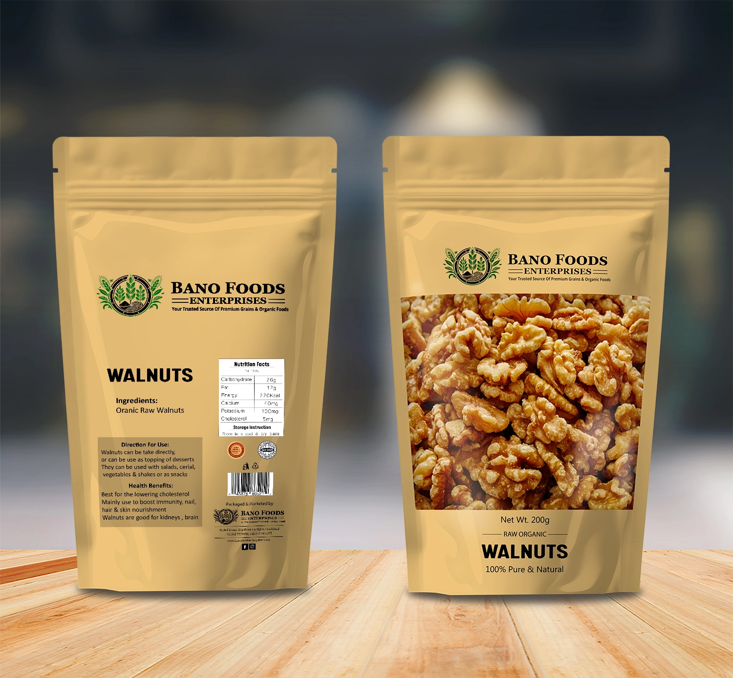 Bano Premium Walnuts 200g - Image 3