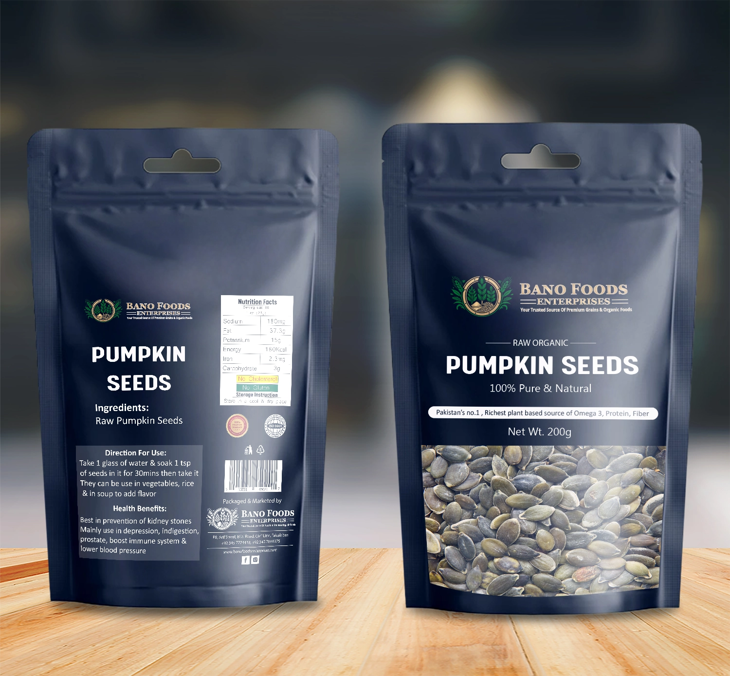 Bano Pumpkin Seeds 200g - Image 2