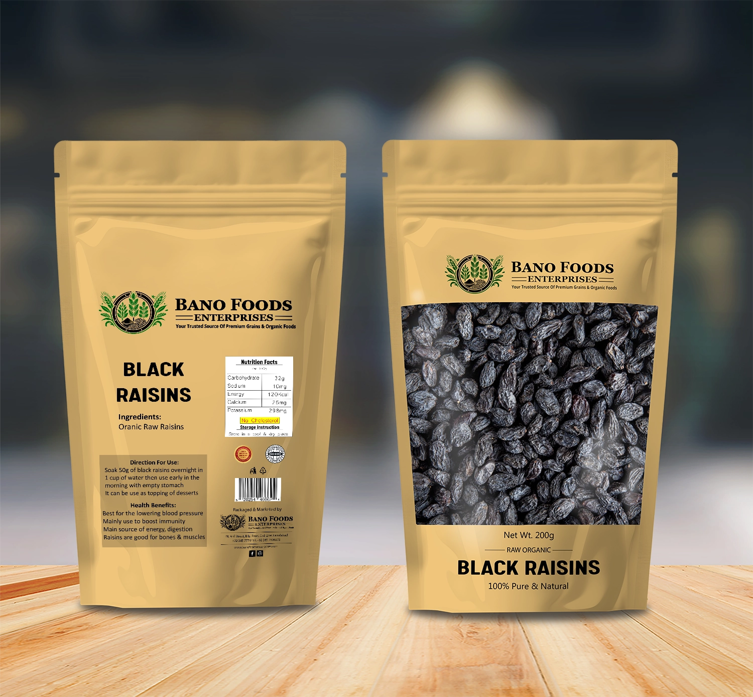 Bano Premium Raisins 200g - Image 3